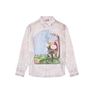 S-simply graphic button down